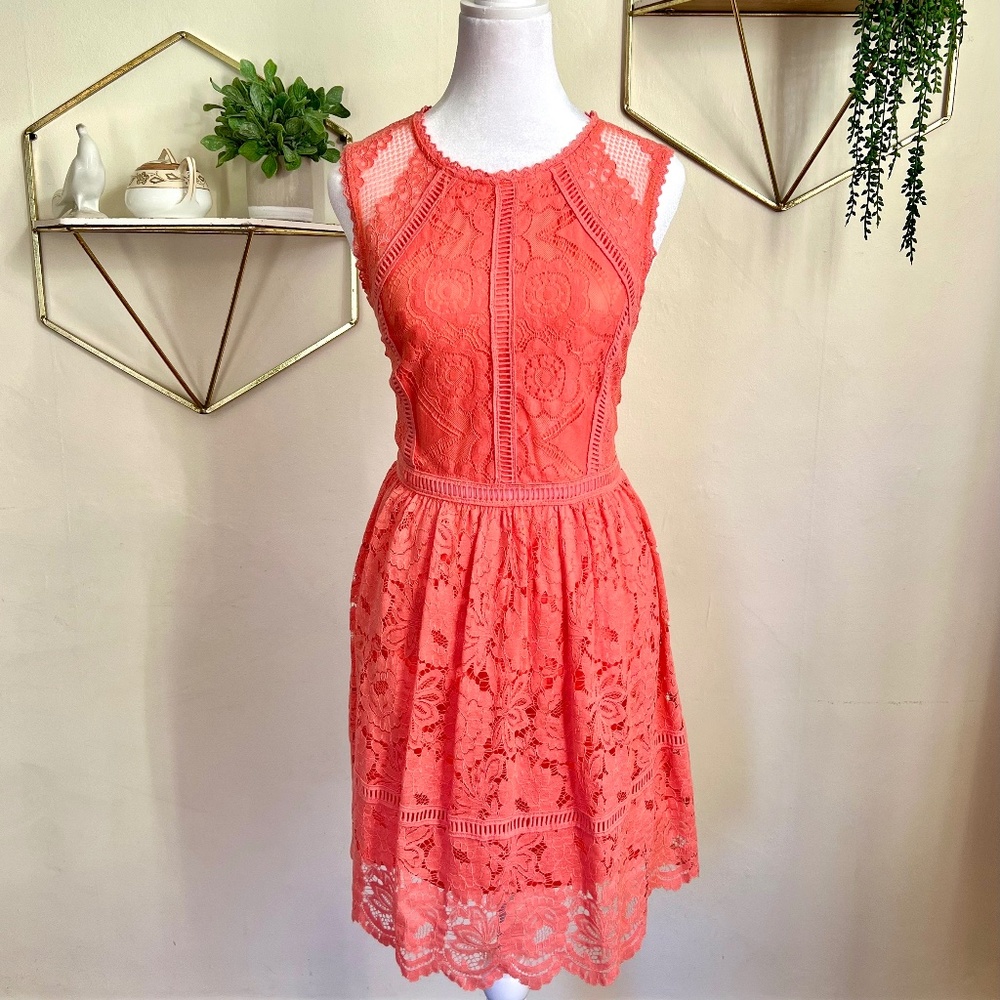 Sleeveless peach mini dress